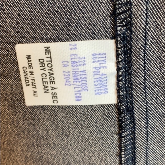 MARGARET M clean lined zippered denim top - Picture 9 of 9